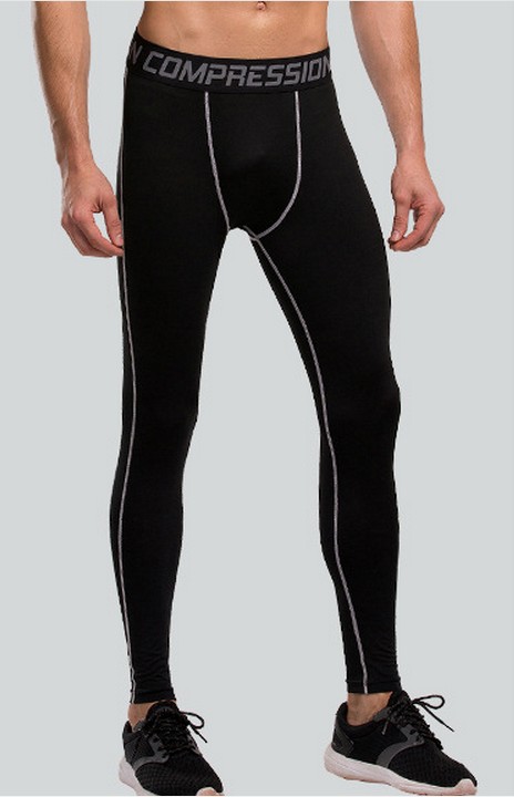 YG1006-1 Mens Compression Tights Pants Elastic Fitness Basketball Leggings